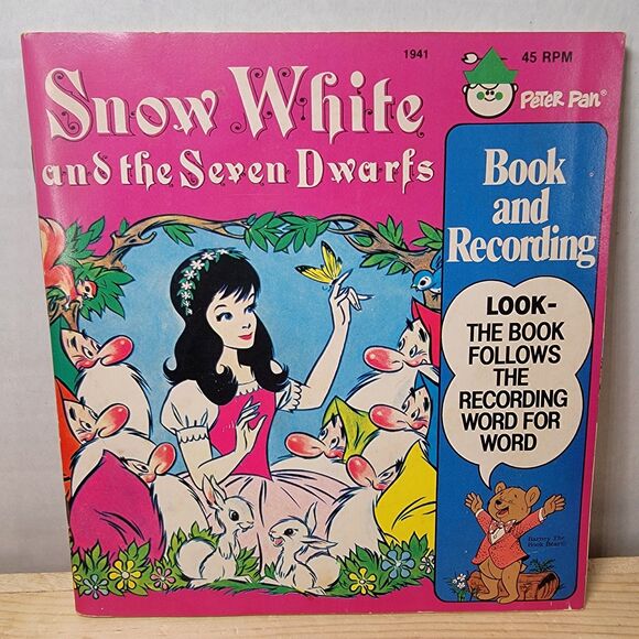 Snow White And The Seven Dwarfs Book And Record 1981 - Picture 1 of 5